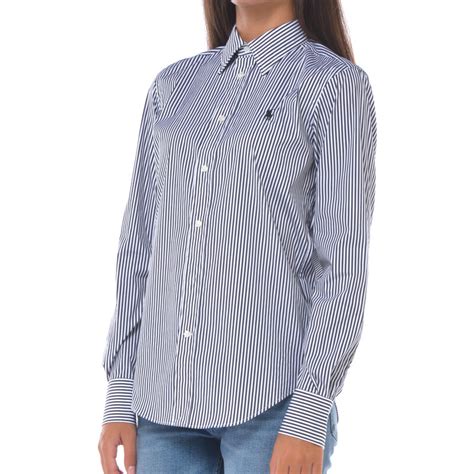 camicie donna ralph lauren rigate replica